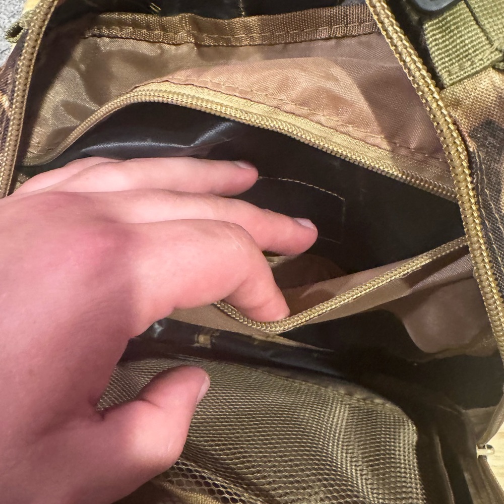 Rugged Camouflage Backpack With Flag Patch - image 7